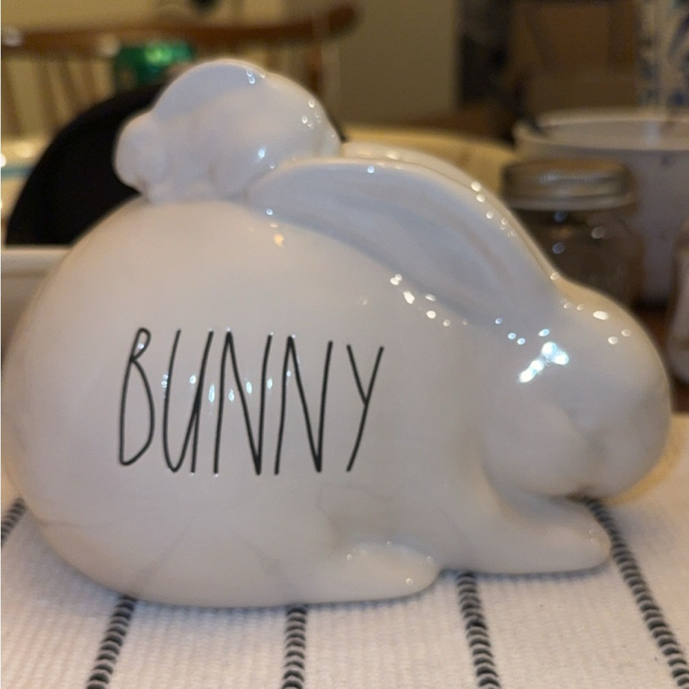 Rae Dunn White Ceramic Bunny Figurine